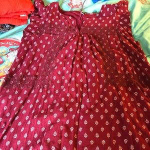 Boho embroidered shift dress